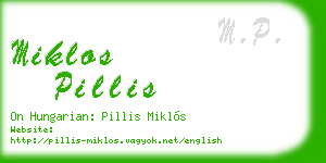 miklos pillis business card