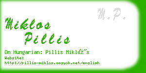 miklos pillis business card